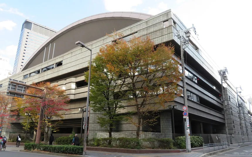 Edion Arena Osaka, the prefectural gymnasium in Namba where the March tournament is held